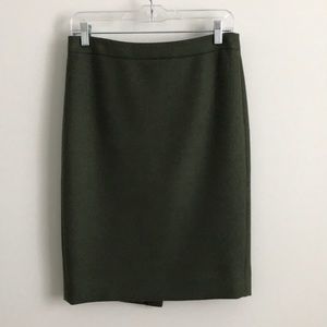 J Crew Double-Serge Wool Pencil Skirt